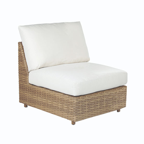 Campbell Barley Wicker Armless Chair by Lane Venture - Image 2